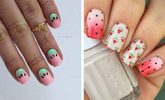 Cute Watermelon Nails