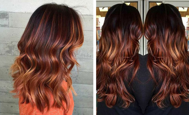Copper Balayage Hair for Fall