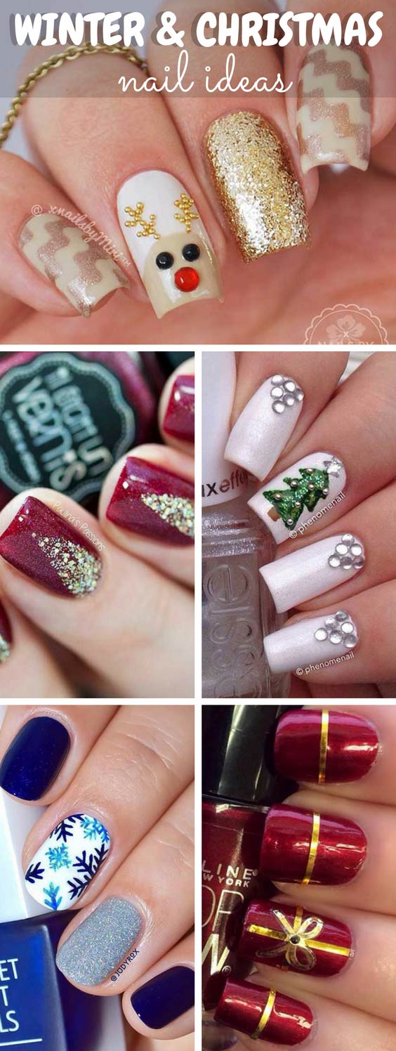 Winter and Christmas Nail Ideas