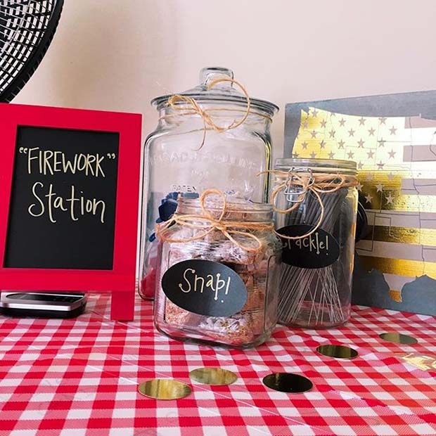 Alternative Firework Station for 4th of July Party Ideas 