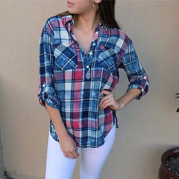Flannel Shirt for Casual Summer Outfits 