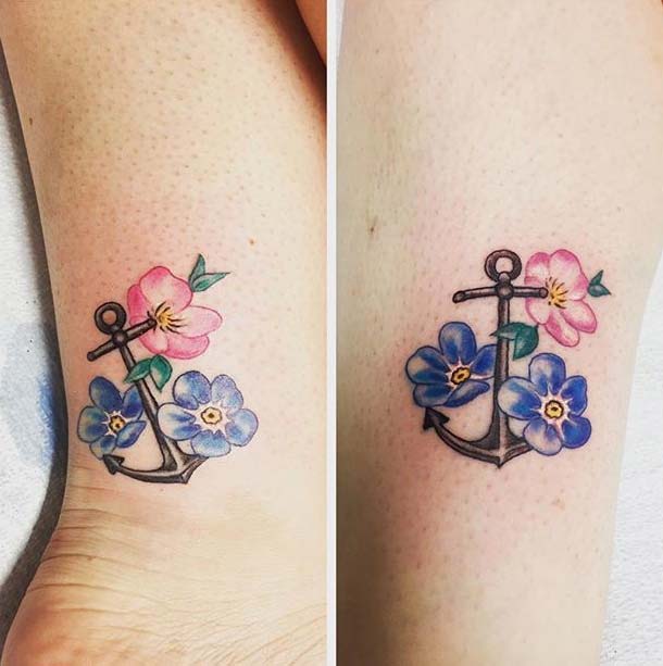 Matching Anchor Tattoo for Sister Tattoos