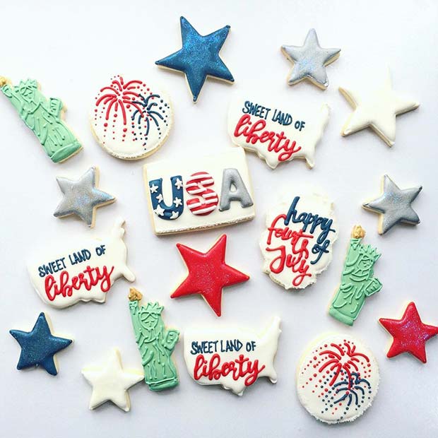 USA Cookie Designs for 4th of July Party Ideas 