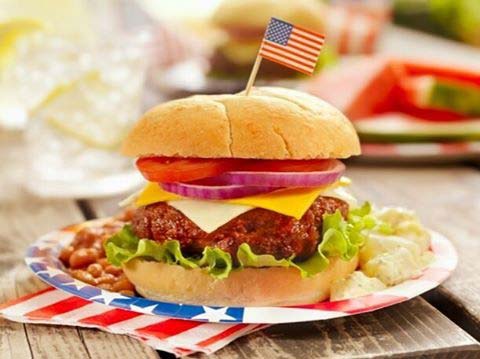 4th of July BBQ Burger for 4th of July Party Ideas 