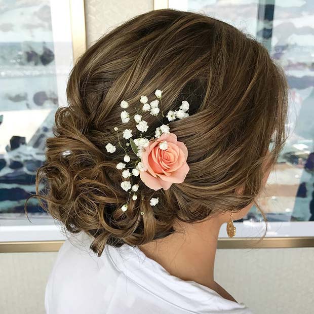 Floral Hair Accessory for Bridesmaid Hair Ideas