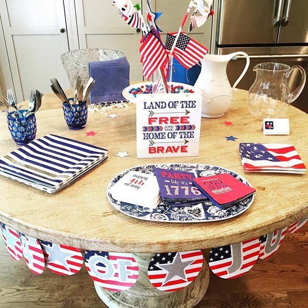 4th of July Party Table for 4th of July Party Ideas 