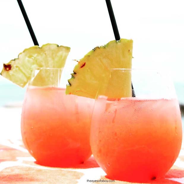 Tropical Rum Punch for Summer Cocktails for a Crowd 