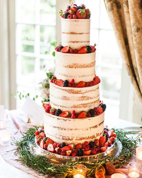 Summer Berry Cake for Summer Wedding Cakes 
