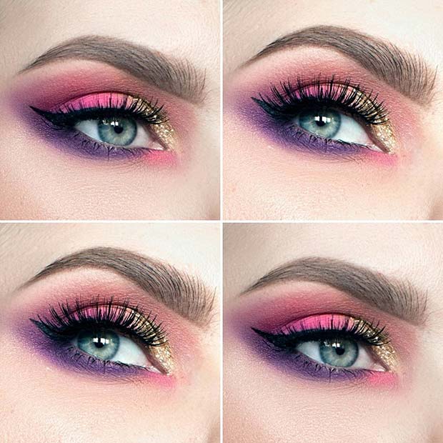 Pink and Purple Eye Makeup for Summer Makeup Ideas 