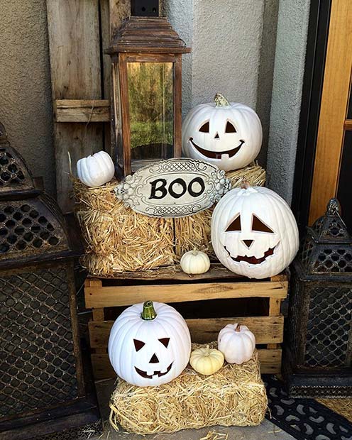 Spooky White Pumpkins for DIY Halloween Decor 