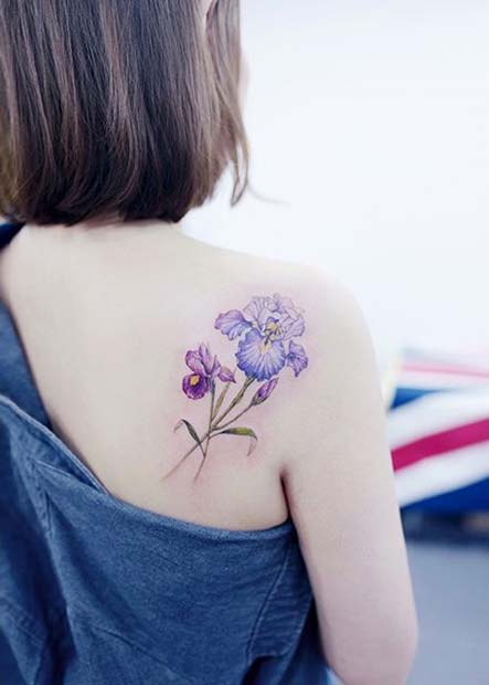 Pretty Floral Back Tattoo for Flower Tattoo Ideas for Women 