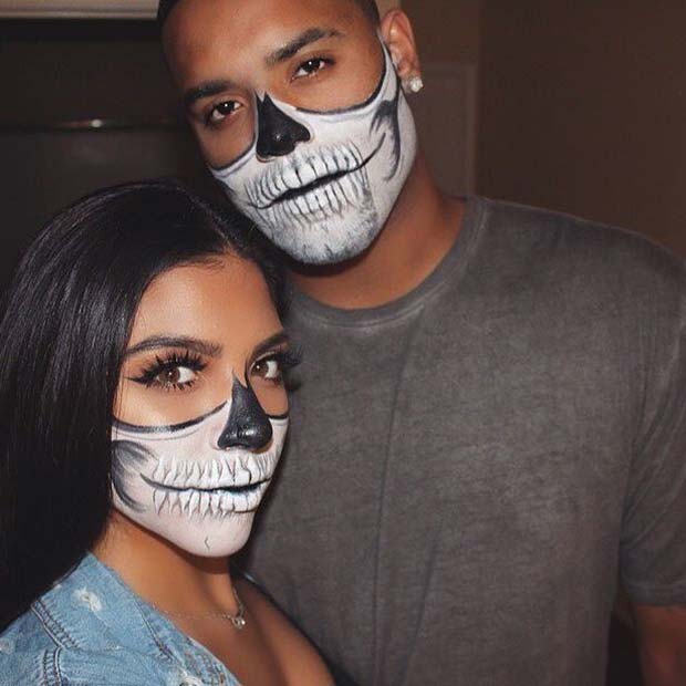 Matching Skeletons for Halloween Costume Ideas for Couples