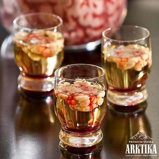 Zombie Brain Shots for Halloween Party Drinks