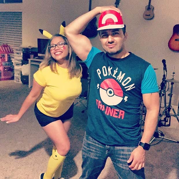 Ash and Pikachu for Halloween Costume Ideas for Couples 