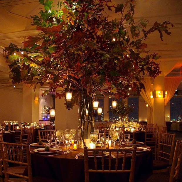 Fall Tree Wedding Decor for Fall Wedding Ideas