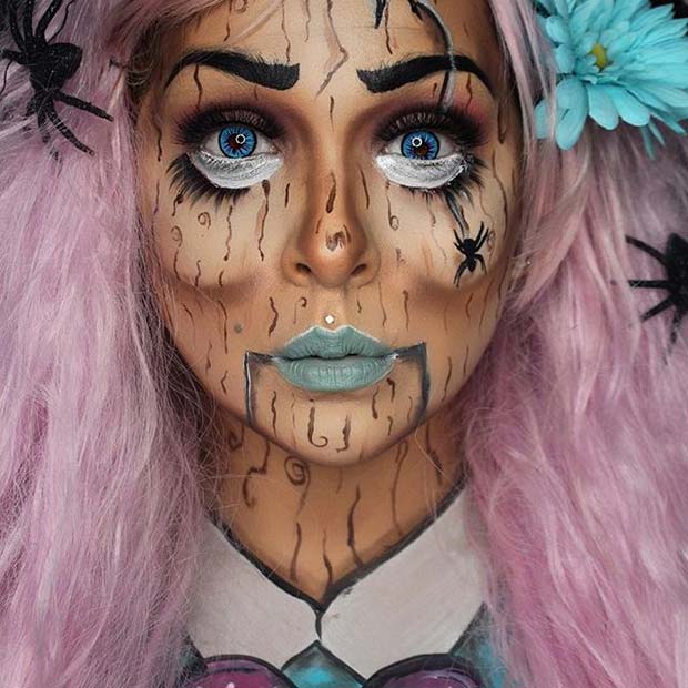 Halloween Puppet for Creepy Halloween Makeup Ideas 
