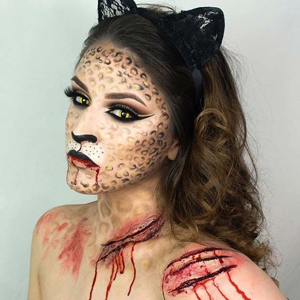 Halloween Cat for Creepy Halloween Makeup Ideas 