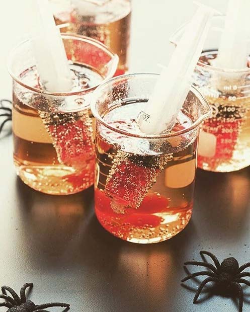 Syringe Shots for Halloween Party Drinks