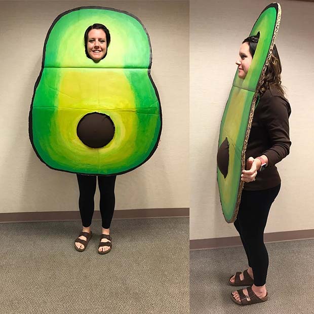 Funny Avocado Costume for Halloween Costumes for Pregnant Women