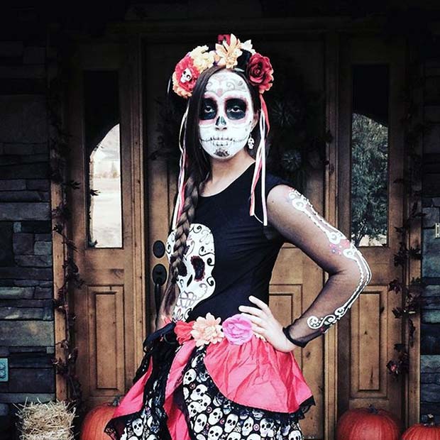 Day of the Dead Skeleton for Halloween Costume Ideas for Teens