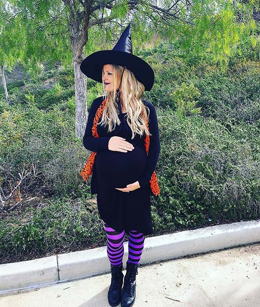 Spooky Witch for Halloween Costumes for Pregnant Women