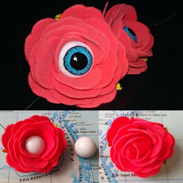 Creative Eyeball Flowers for Fun DIY Halloween Party Decor