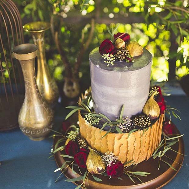 Rustic Fall Wedding Cake for Fall Wedding Ideas 