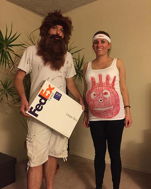 Funny Castaway Couples Costume for Halloween Costumes for Pregnant Women