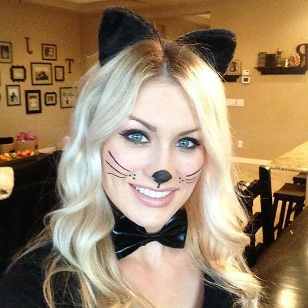 Easy Cat Halloween Makeup for Easy Halloween Makeup Ideas