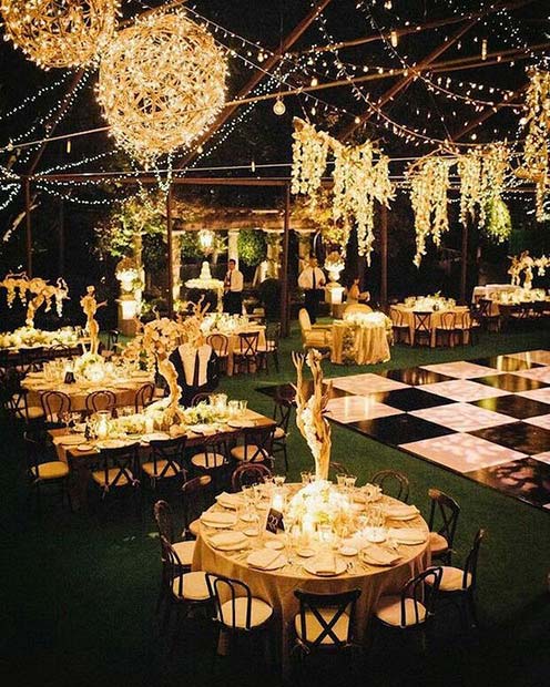 Beautiful Outdoor Wedding Reception Decor Idea for Rustic Wedding Ideas