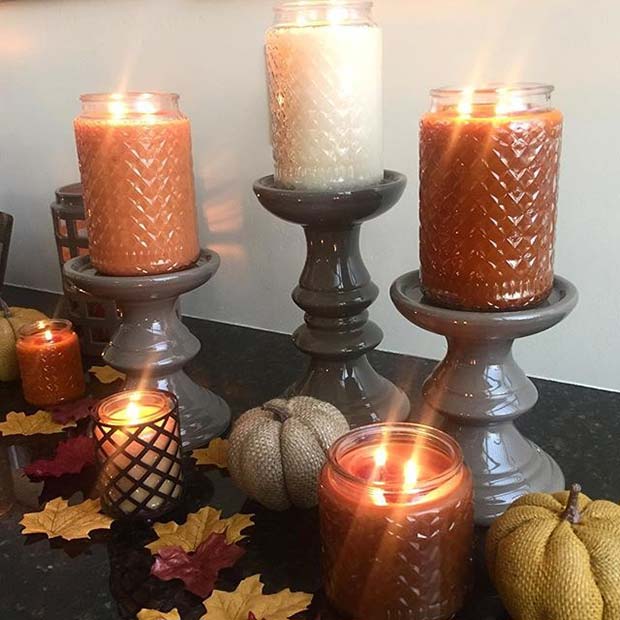 Fall Color Candles for Fall Home Decor Ideas