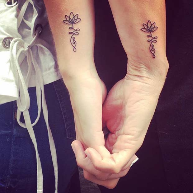 Creative Matching Tattoo Designs for Popular Mother Daughter Tattoos