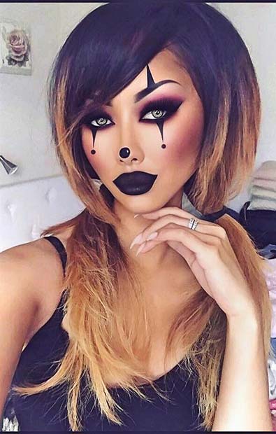 Pretty Clown Makeup for Pretty Halloween Makeup Ideas