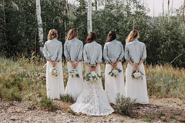 Bridal Wear and Denim for Rustic Wedding Ideas