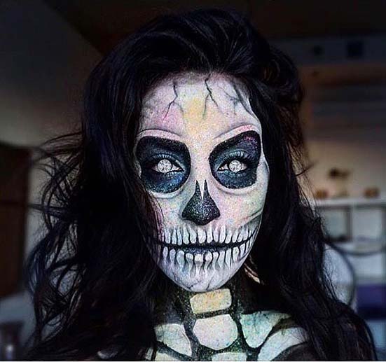 Spooky Skeleton Makeup for Skeleton Makeup Ideas for Halloween