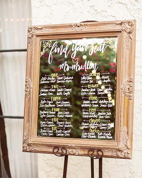 Creative Seating Chart for Rustic Wedding Ideas