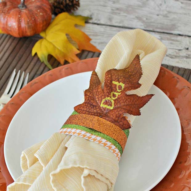 DIY Napkin Rings for Thanksgiving Crafts