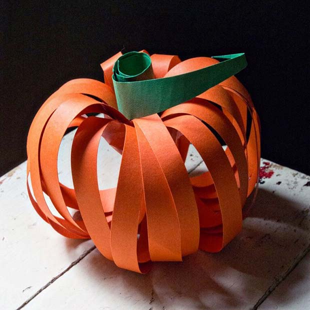 Paper Pumpkin Craft for Thanksgiving Crafts