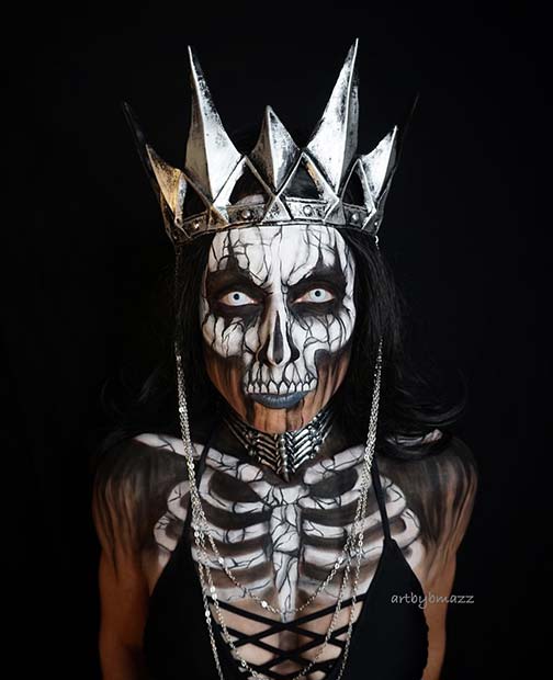 Skeleton Queen for Mind-Blowing Halloween Makeup Looks
