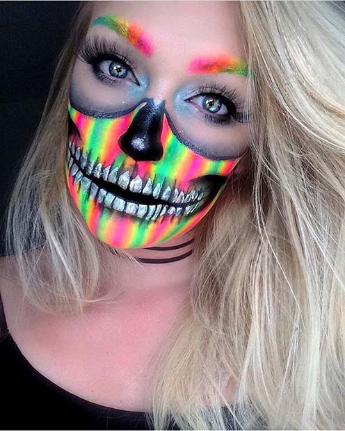 Vibrant Skull Makeup for Unique Halloween Makeup Ideas to Try