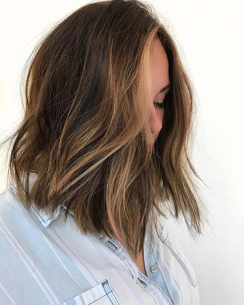 Brunette Long Bob for Lob Hairstyles for Fall and Winter
