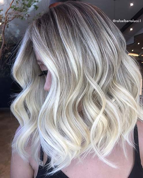 Pearly Blonde Lob for Lob Hairstyles for Fall and Winter