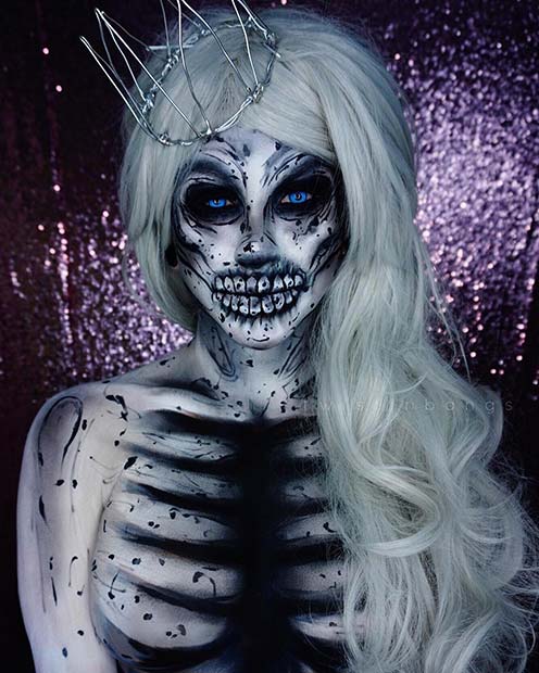 White Zombie Makeup for Mind-Blowing Halloween Makeup Looks