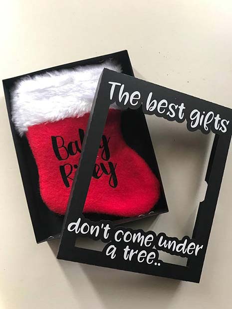 Baby Christmas Stocking Pregnancy Announcement