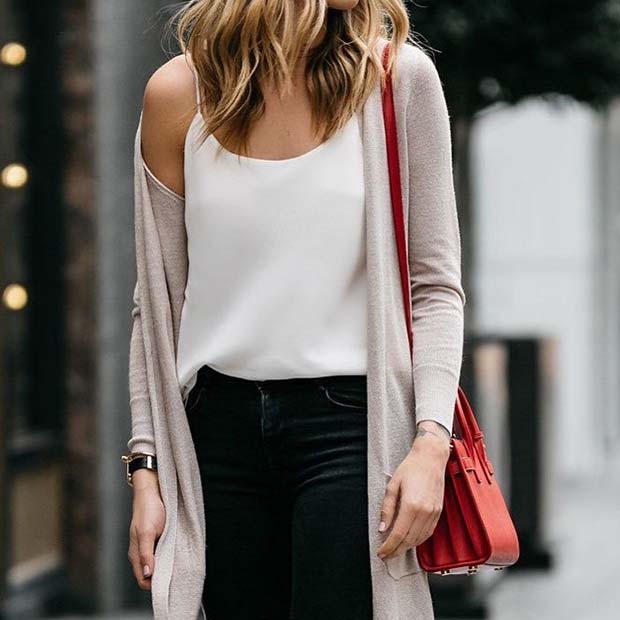 Cardigan and Jeans Outfit Idea