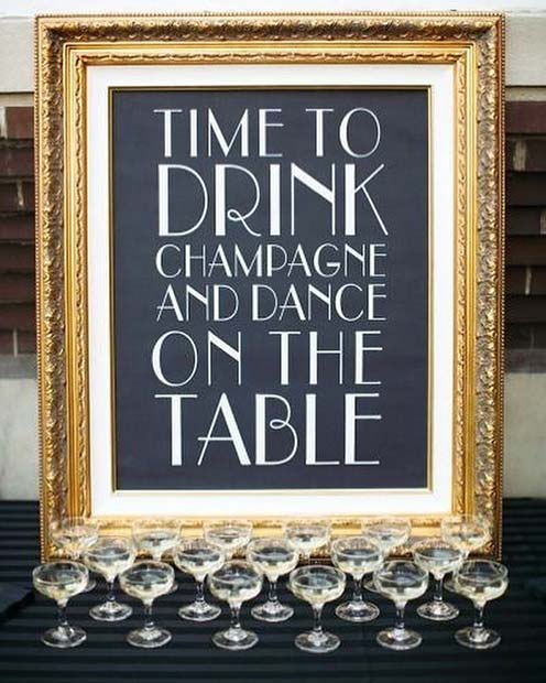 Champagne Sign for NYE
