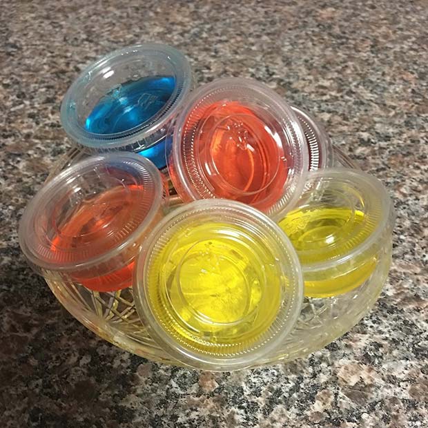 Small Colorful Jello Pots