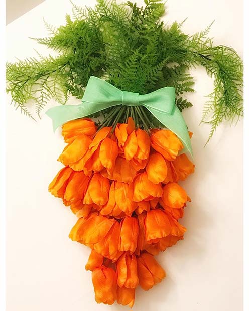 Creative Carrot Flower Arrangement for Easter