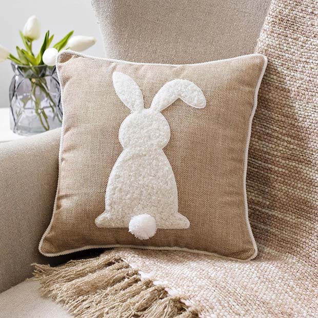 Cute Rabbit Easter Pillow