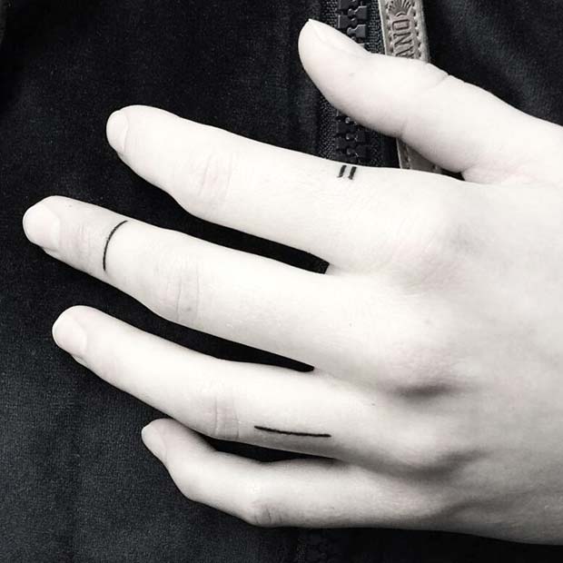 Geometric Finger Tattoo Designs
